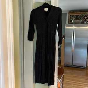 Black Dress with silver metallic Kate Spade